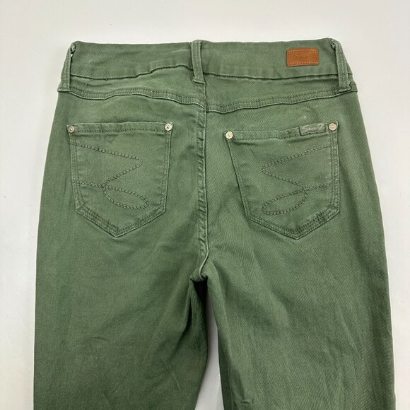 Seven7 Tummyless High Rise Skinny Women's size 4 Green Denim Jeans - Picture 5 of 5